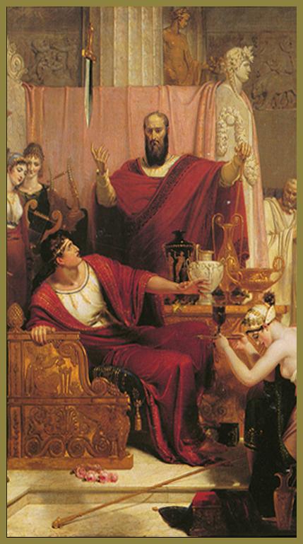La espada de Damocles, del pintor Richard Westall (1812)