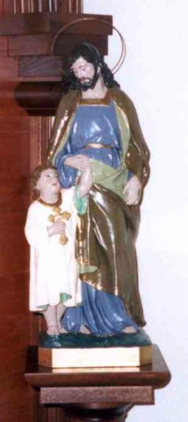 Figura de San Jos� con Ni�o, a la que Sor Eusebia rezaba