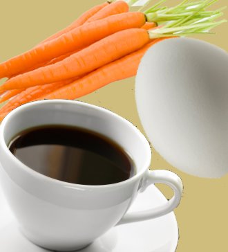 zanahoria huevo o caf